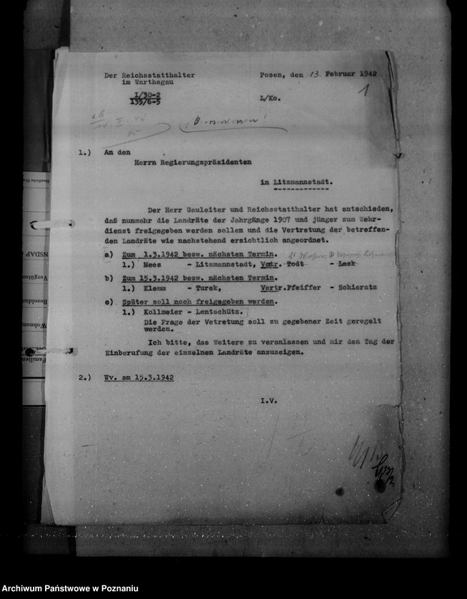 Obraz 6 z jednostki "Służba wojskowa landratów, Reg. Litzmannstadt (Łódź)"