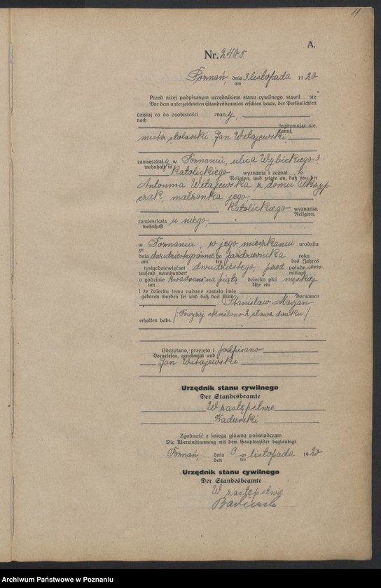 Obraz 13 z jednostki "Księga urodzeń odpis tom VII [Rejestr poboczny urodzeń]"