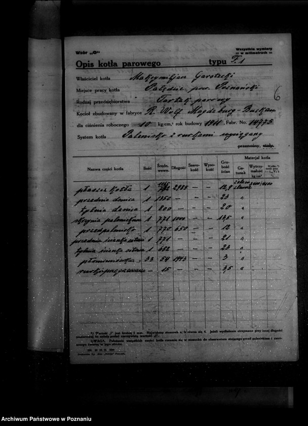 Obraz 10 z jednostki "Tartak parowy w Palędziu powiat poznański M. Garstecki nr woj. 2295"