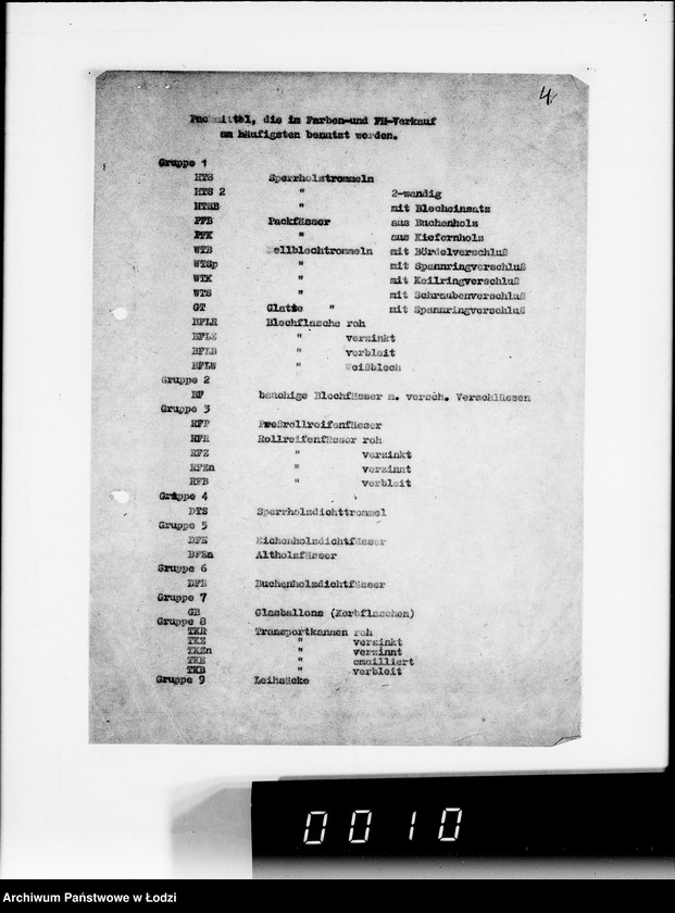 Obraz 8 z jednostki "[Korespondencja firm niemieckich oferujących dostawę środków chemicznych, farb, maszyn wiertniczych, tokarek i innych urządzeń oraz wapna dla zakładów produkcyjnych w Getcie].I-J-K."