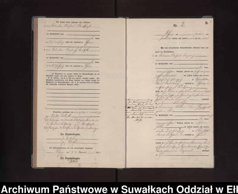image.from.unit.number "Heiraths-Neben-Register des Preussischen Standes-Amtes Rhein Kreis Loetzen"