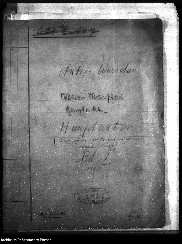 Obraz 4 z jednostki "Aktion Warschau - Hauptakten I (Łupy wojenne zdobyte podczas powstania warszawskiego"