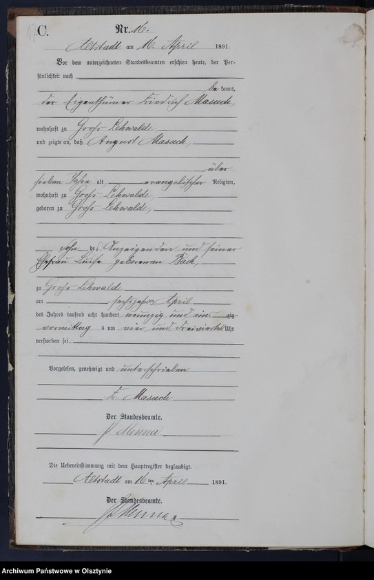 image.from.unit.number "Sterbe-Neben-Register Nr 1 - 43"