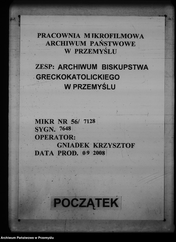 Obraz 1 z jednostki "[Kopie ksiąg metrykalnych parafii Werchrata z filią Prusie (dekanat Rawa Ruska)]"