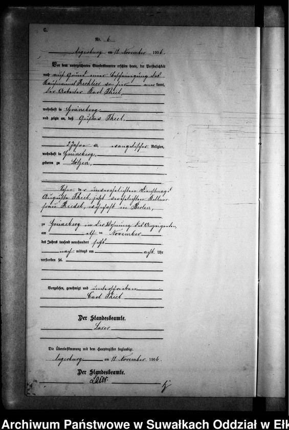 image.from.unit.number "Sterbe-Neben-Register des Preussischen Standes-Amtes Gr. Strengeln Kreis Angerburg"