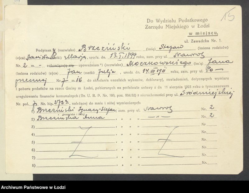 image.from.unit.number "Księga inwentarzowa nieruchomości m. Łodzi ul. Więckowskiego"