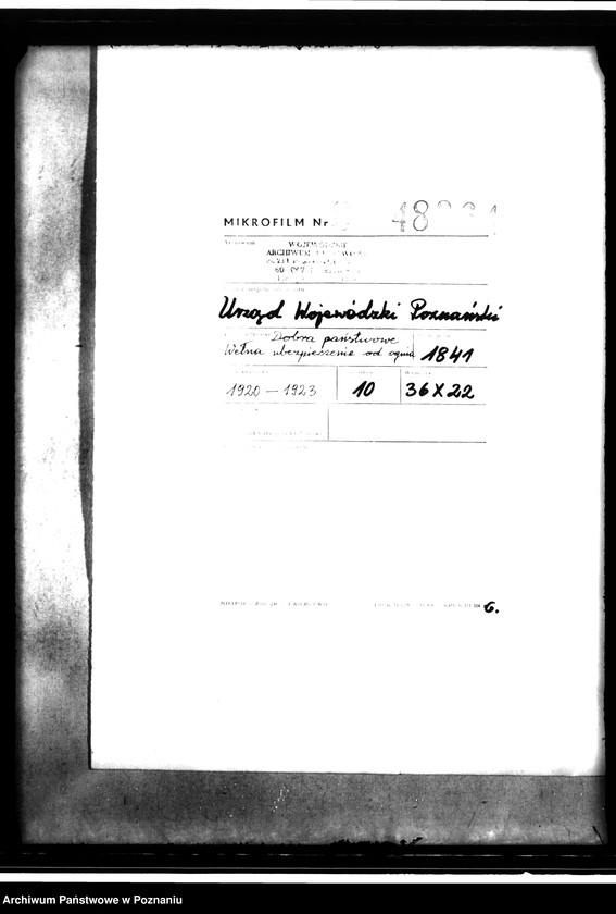 Obraz 2 z jednostki "Dobra państwowe Wełna ubezpieczenie od ognia"