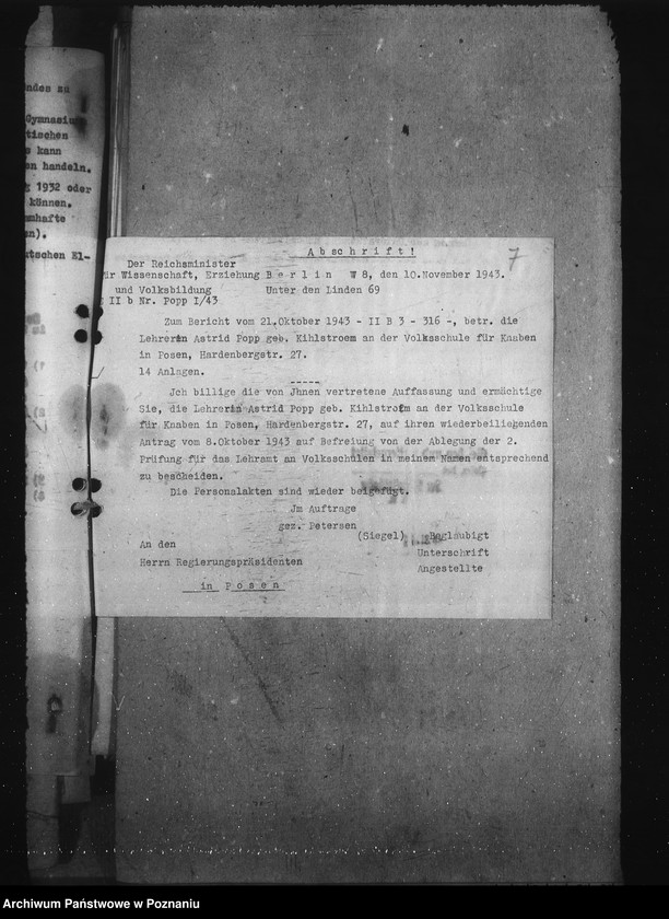 Obraz 11 z jednostki "Überbahme von Umsiedlern in den öffentlichen Dienst"