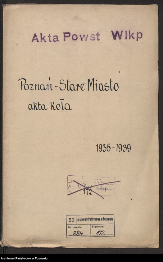 image.from.unit.number "Poznań - Stare Miasto akta koła."