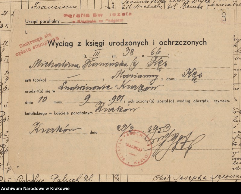 Obraz 10 z jednostki "Księga urodzeń, małżeństw i zgonów"