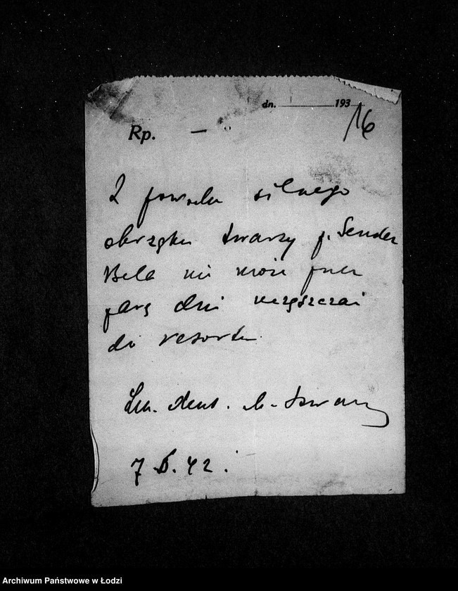 Obraz 19 z jednostki "Schneider-Abteilung, Halbegasse 12 [Zasiłki chorobowe dla pracowników wydziału, listy pracowników, zaświadczenia lekarskie]"