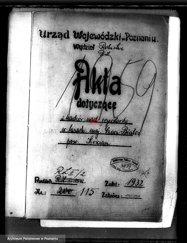 Obraz 4 z jednostki "Nadzór nad gospodarką w lasach majętności Czacz-Białcz powiat kościański"