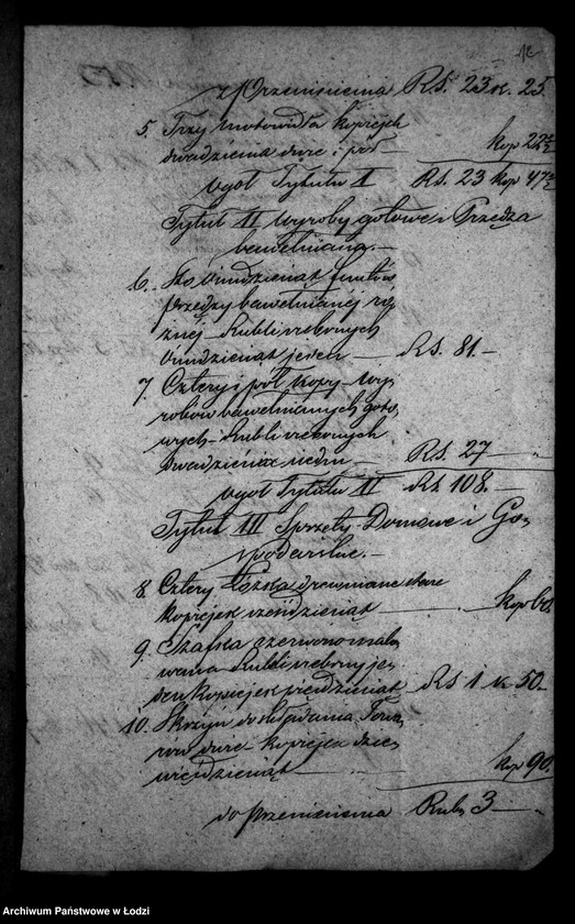 Obraz 17 z jednostki "Akta tyczące się spisu inwentarza pozostałości tudzież ustanowienia opieki nad nieletnimi po Karolu Augusie Stetz"