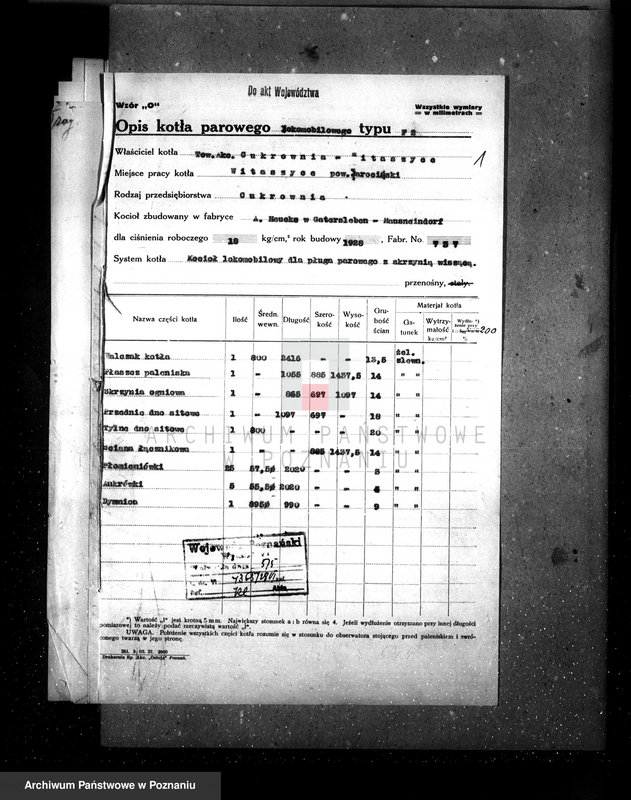 Obraz 5 z jednostki "Cukrownia w Witaszycach nr woj. kotła 6107"