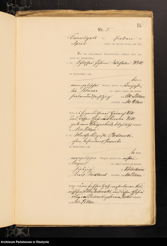 image.from.unit.number "Heiraths-Haupt-Register Nr 1 - 29"