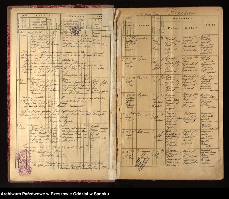 image.from.unit.number "Księga urodzeń, małżeństw i zgonów dla miejscowości Brzozów"