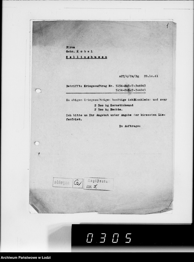 Obraz 5 z jednostki "[Korespondencja z urzędami, instytucjami i firmami] Lit.Ko-Ky"