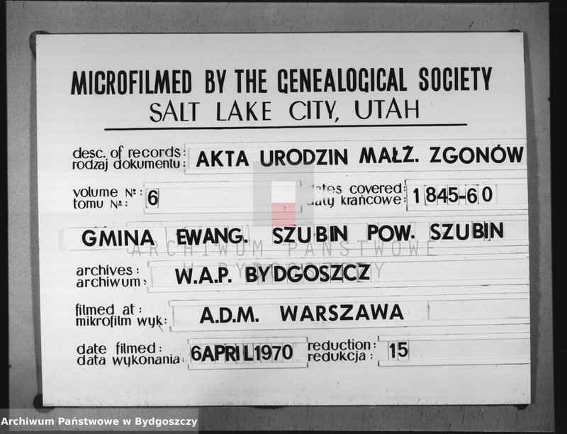 Obraz 1 z jednostki "Akta urodzeń, ślubów, zgonów"