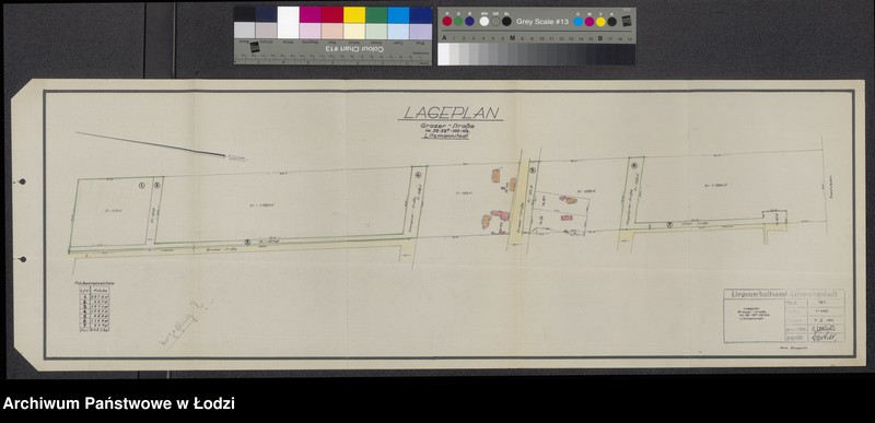 Obraz 2 z jednostki "Lageplan Grazer-Strasse Nr. 59-59d-100-102 Litzmannstadt"
