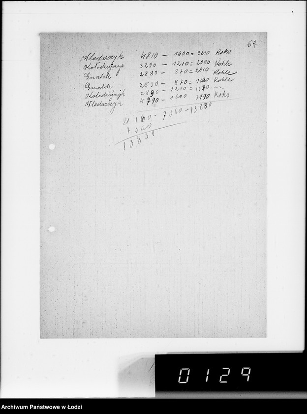 Obraz 11 z jednostki "Lebensmitteleinkauf. Aufträge, [Lieferscheinen und Rechnungen] 19941-19960 [Dostawa artykułów pierwszej potrzeby do Getta]"