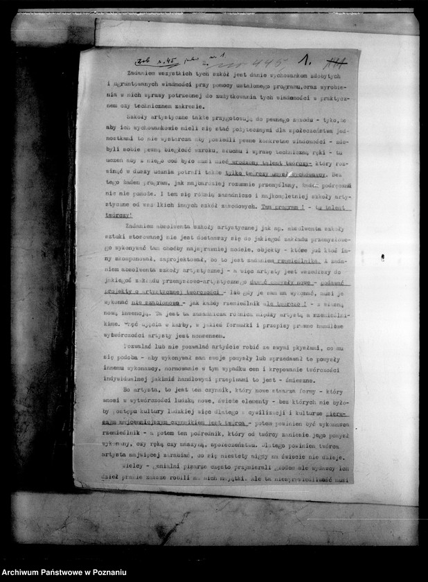 Obraz 5 z jednostki "Różne sprawy dotyczące szkół zawodowych"