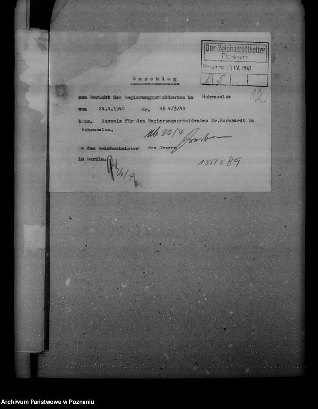 Obraz 16 z jednostki "Personalia urzędników rejencyjnych, landratów, urzędników landrackich oraz miejskich"