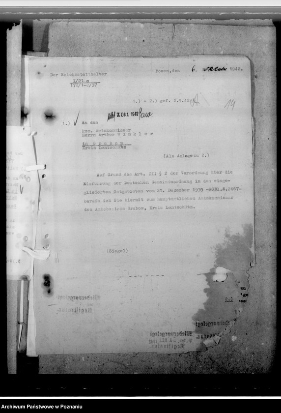 Obraz 18 z jednostki "Winkler, Artur - komisarz obwodowy"