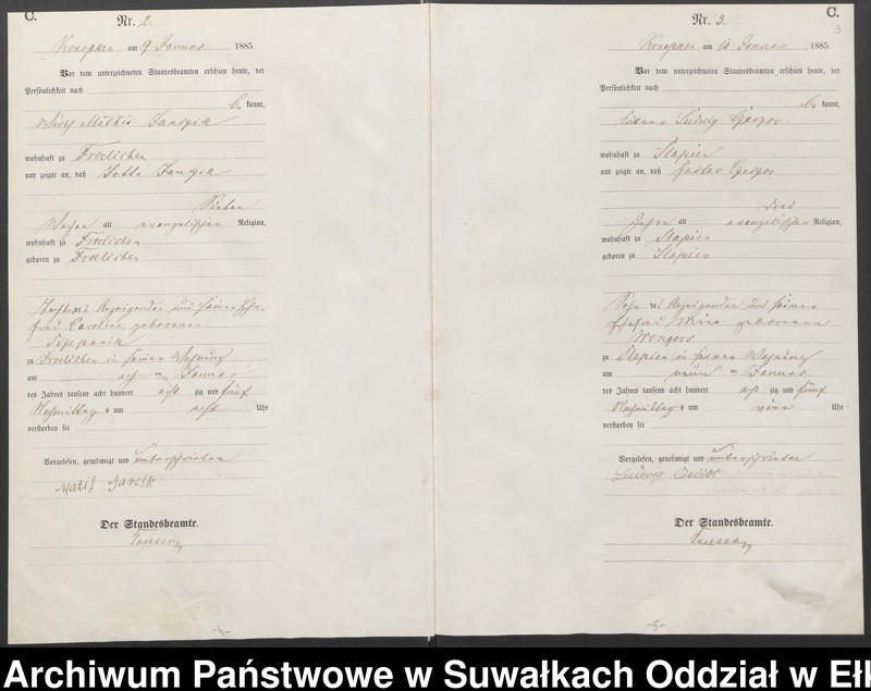 image.from.unit.number "Sterbe-Haupt-Register des Königlichen Preussischen Standes-Amtes Belzonzen Kreis Johannisburg"