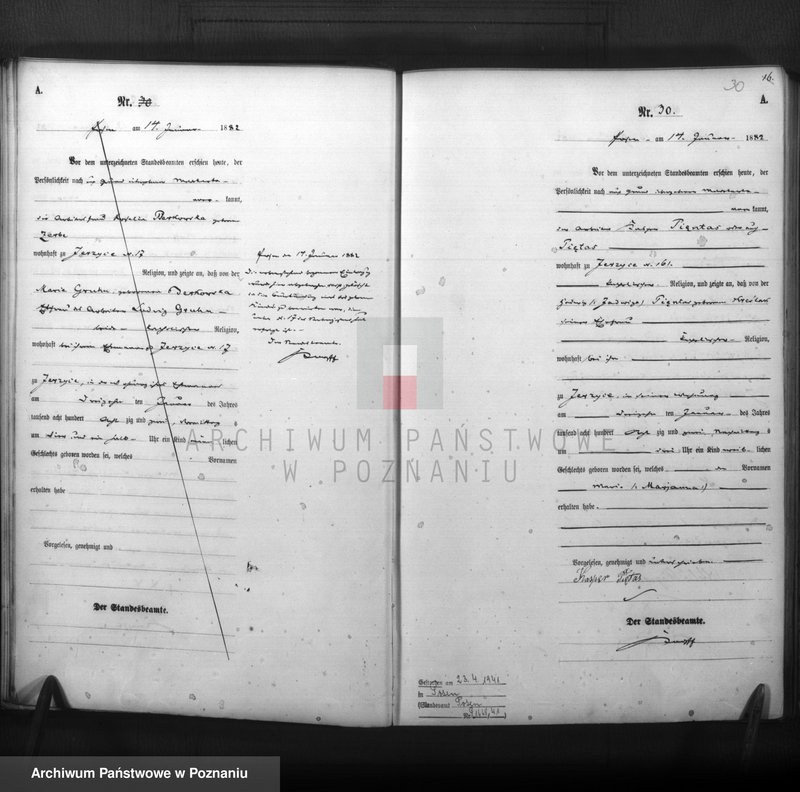 Obraz 17 z jednostki "Księga urodzeń t. I"