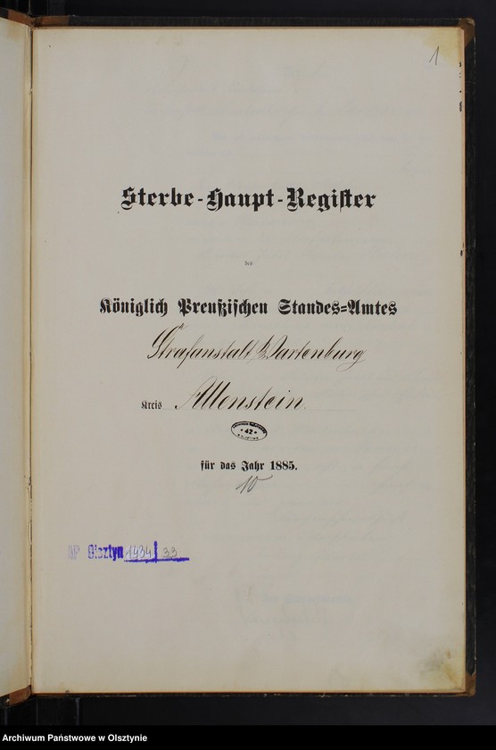 image.from.unit.number "Sterbe-Haupt-Register Nr 1 - 16"