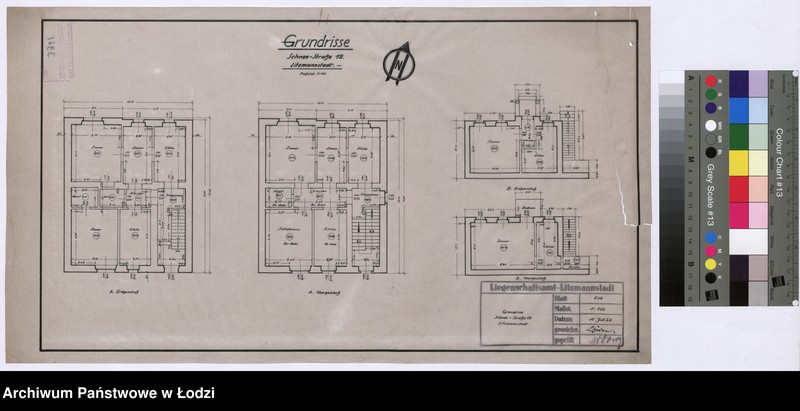 Obraz 1 z jednostki "Grundrisse Schnee - Strasse 12 Litzmannstadt"