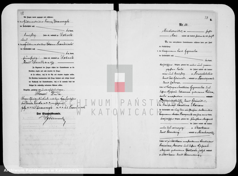 image.from.unit.number "Księga małżeństw za rok 1876 [nr 1 - 67]"