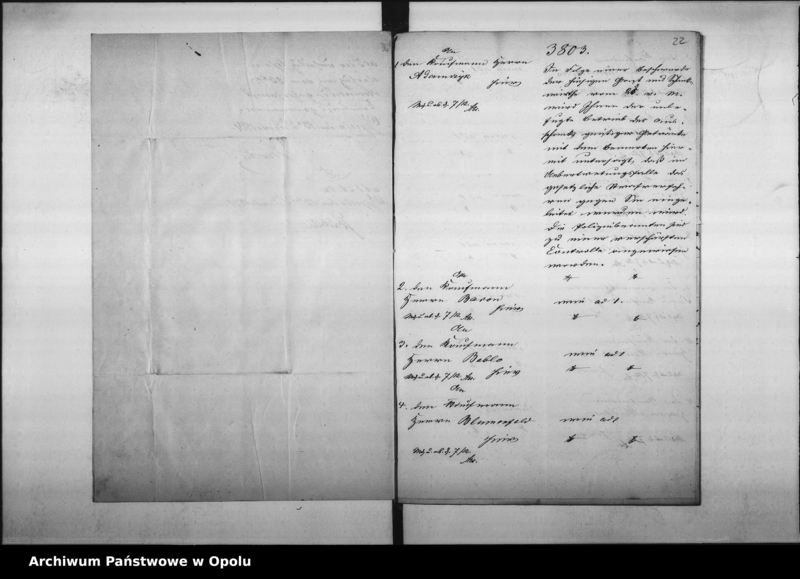 Obraz 19 z jednostki "Acta des Magistrats zu Oppeln betreffend die Beschwerden der Gast und Schankwirthe über die Kaufleute wegen unbefungten Betriebe des Schankgewerbes"