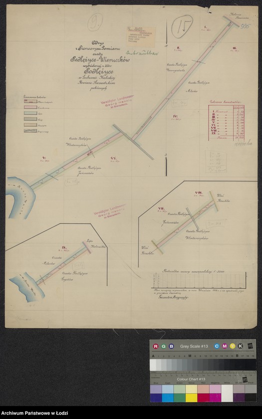 Obraz 1 z jednostki "Pierworys z pomiaru osady Podłężyce Wieruczków wydzielonej z dóbr Podłężyce w ... powiecie sieradzkim położonych"