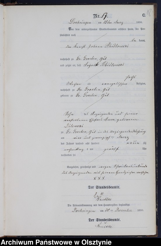 image.from.unit.number "Sterbe-Neben-Register Nr 1 - 67"