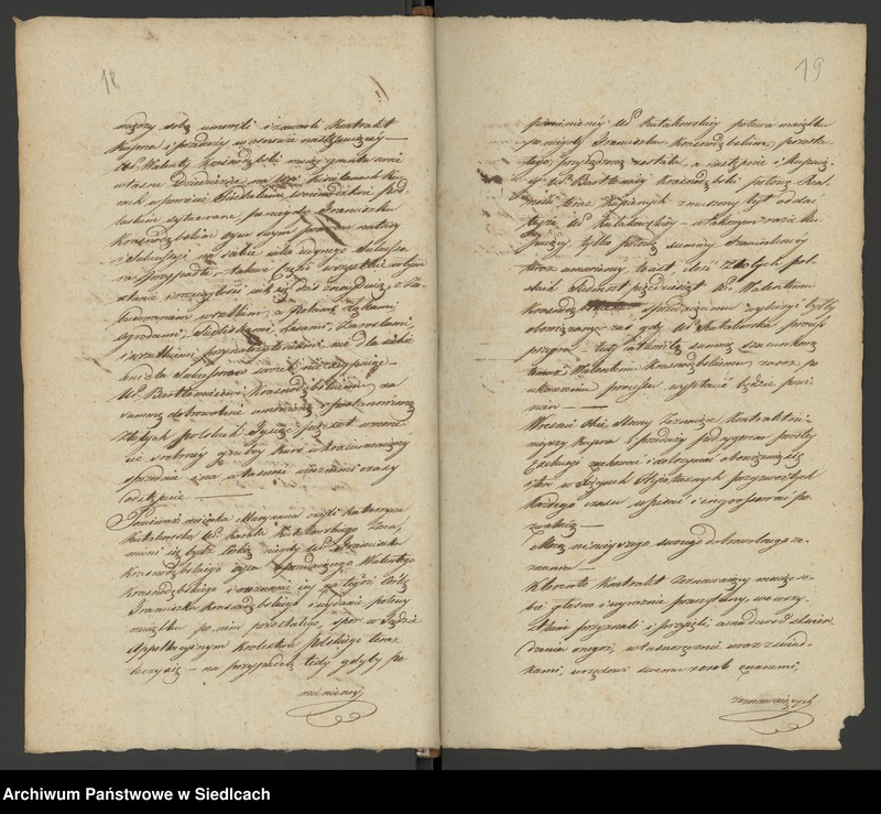 Obraz 14 z jednostki "Księga II Rok 1822 akta niehipoteczne Adama Chojnackiego Rejenta [Akta notarialne od nr 1 do nr 312]"