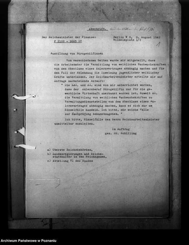 Obraz 5 z jednostki "Ausbildung von Dienstanfängern, Lehrligen und Bürogehilfinnen"