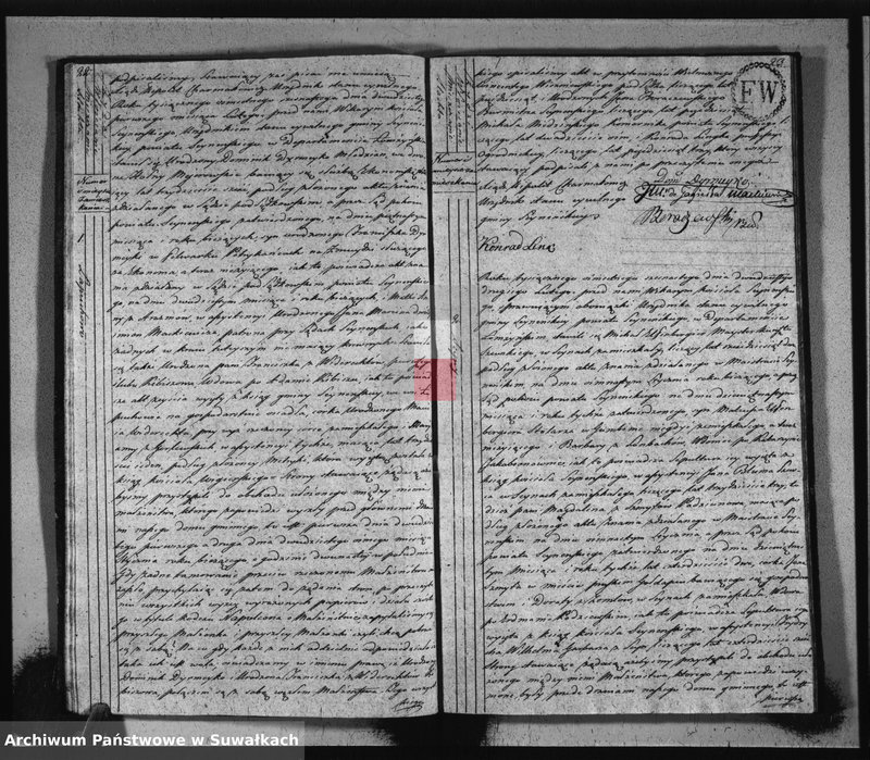 image.from.unit.number "Akta stanu cywilnego zaślubionych w gminie seyneńskiey od 1-go stycznia 1816 roku."
