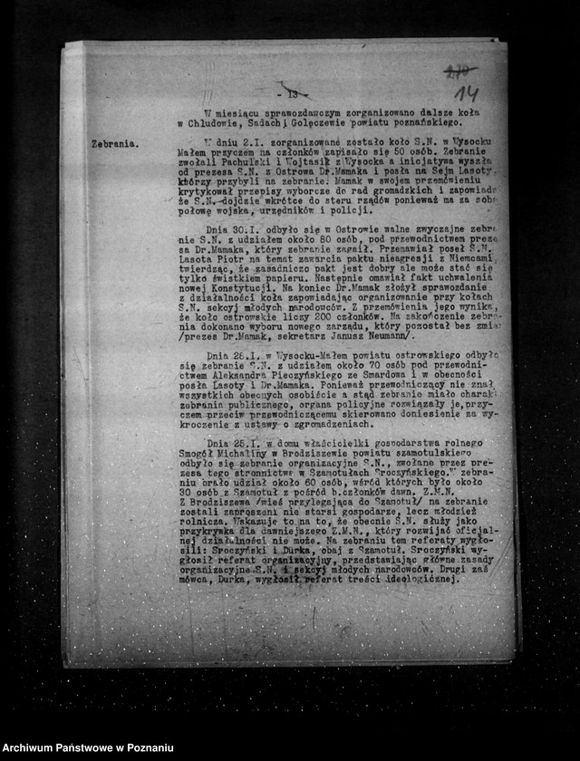 Obraz 18 z jednostki "Sprawozdania z polskiego legalnego ruchu politycznego za miesiące styczeń, luty, marzec 1934 r."