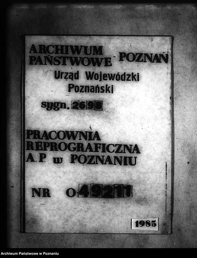 Obraz 1 z jednostki "Wykazy gospodarstw i majątków ponad 30 morgowych z terenów powiatu poznańskiego"