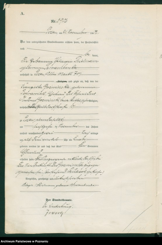 Obraz 11 z jednostki "Księga miejscowa urodzeń t. VIII"