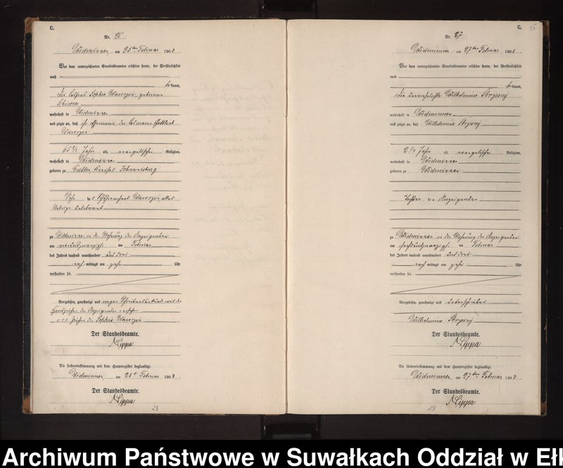 image.from.unit.number "Sterbe-Neben-Register des Preussischen Standes-Amtes Widminnen Kreis Loetzen"