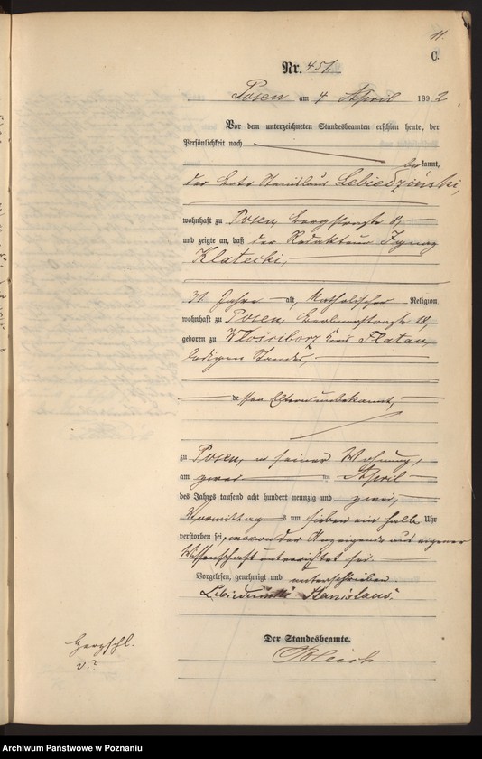 Obraz 14 z jednostki "Księga zgonów t. II"