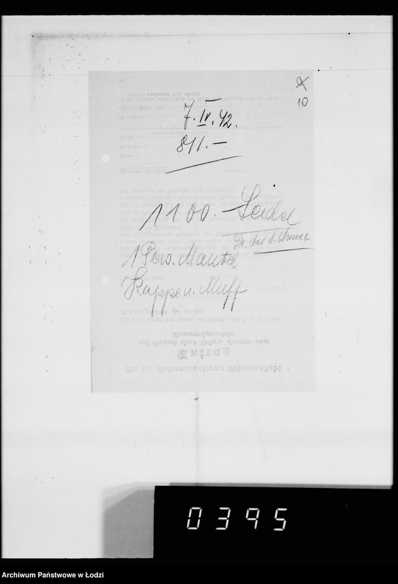 Obraz 14 z jednostki "Kürschnerei. [Zamówienia, rachunki i świadectwa dostaw]"