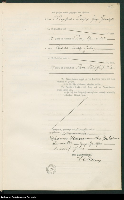 Obraz 16 z jednostki "Księga miejscowa małżeństw tom I"