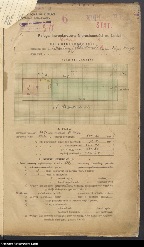 image.from.unit.number "Księga inwentarzowa nieruchomości m. Łodzi ul. Bankowa"