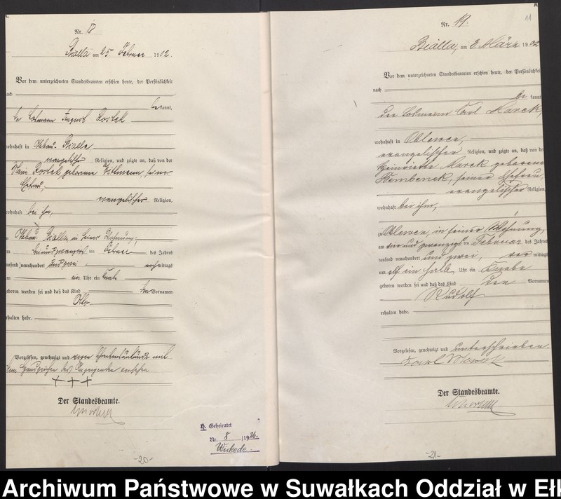 image.from.unit.number "Geburts-Haupt-Register des Königlichen Preussischen Standes-Amtes Bialla Kreis Johannisburg"