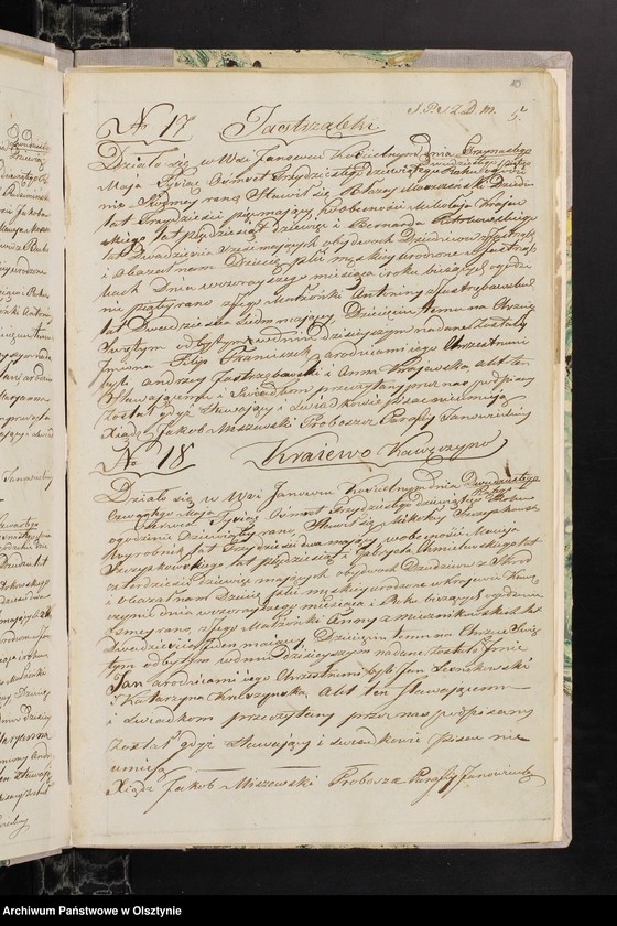 image.from.unit.number "Dupplikat Urodzenia Zaslubienia i Zeyscia parafii Janowieckiey z Roku 1839"