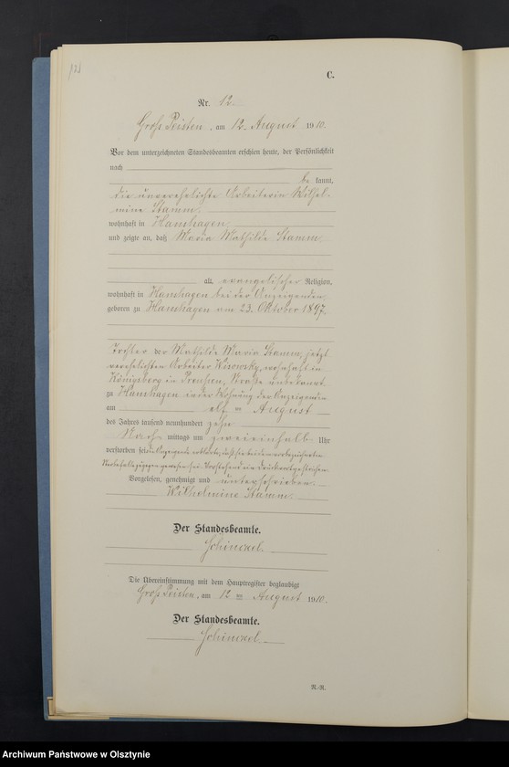image.from.unit.number "Sterbe-Neben-Register Nr 1 - 22"