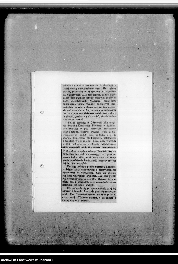 Obraz 10 z jednostki "Sprawozdania z działalności - wycinki z gazet"